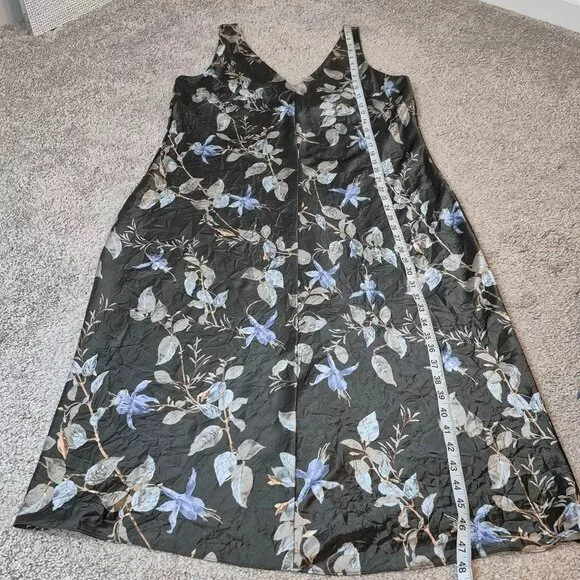 Vince Bellflower V-Neck Slip Midi Dress Size L - Picture 7 of 9